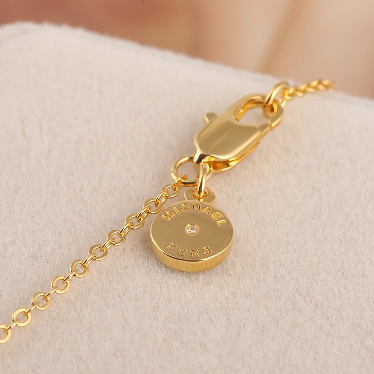 Collier Michael Kors MKJ3969710 coeur orné de brillants en acier doré vue 5