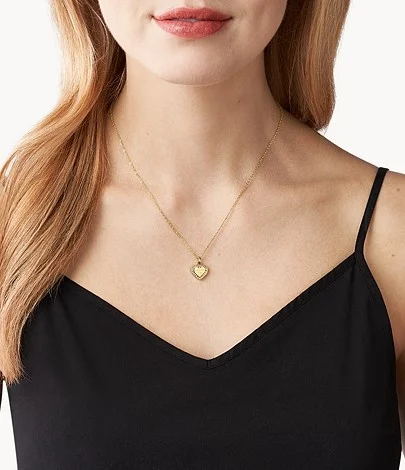 Collier Michael Kors MKJ3969710 coeur orné de brillants en acier doré vue 6