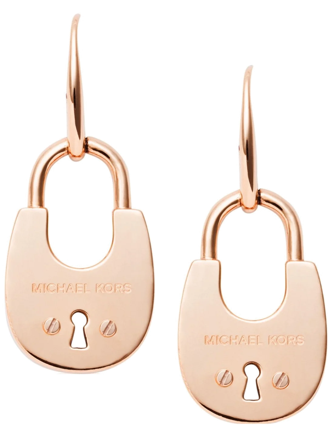 Boucles d'oreilles Michael Kors cadenas en métal or rose