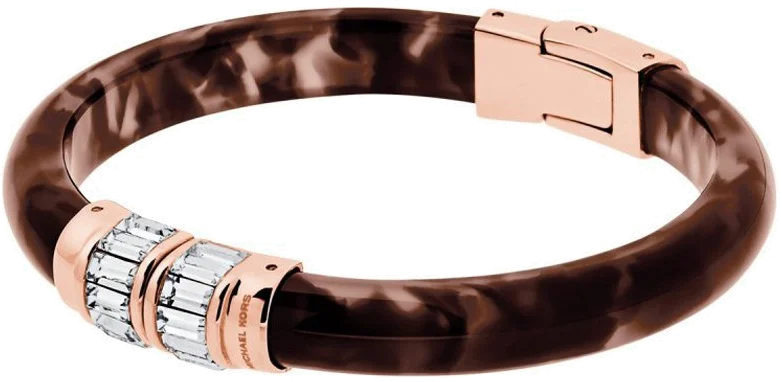 Bracelet Michael Kors MKJ5022791 en acier or rose pour femme, motif écaille