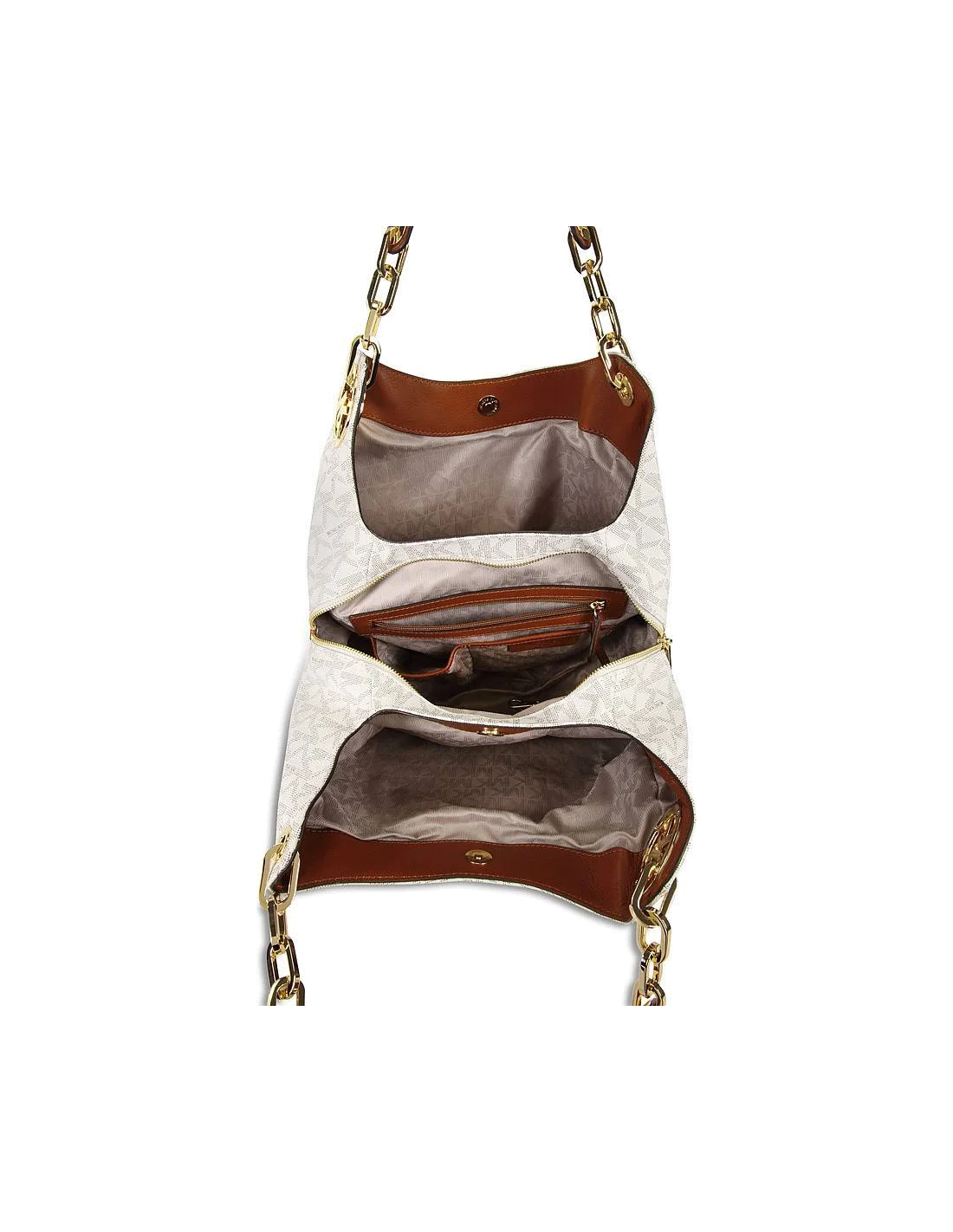 Sac à main Michael Kors Fulton cuir blanc vue 2