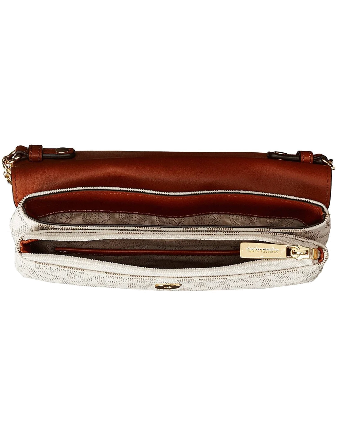 Sac bandoulière Michael Kors Fulton Cuir blanc vue 2