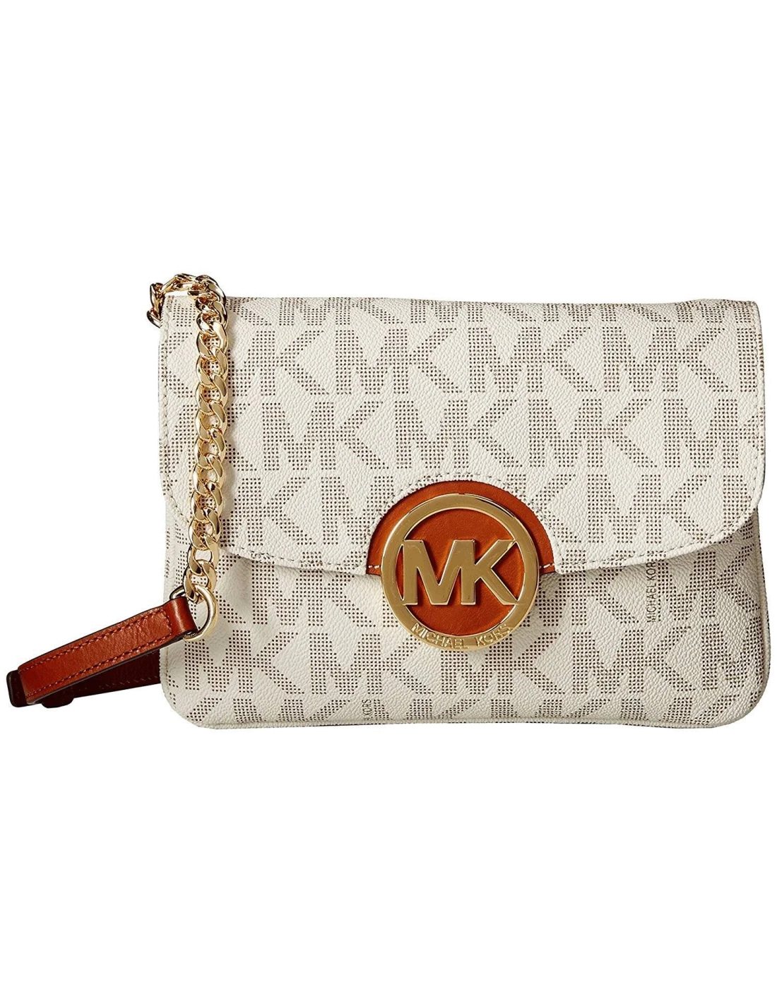 Sac bandoulière Michael Kors Fulton Cuir blanc