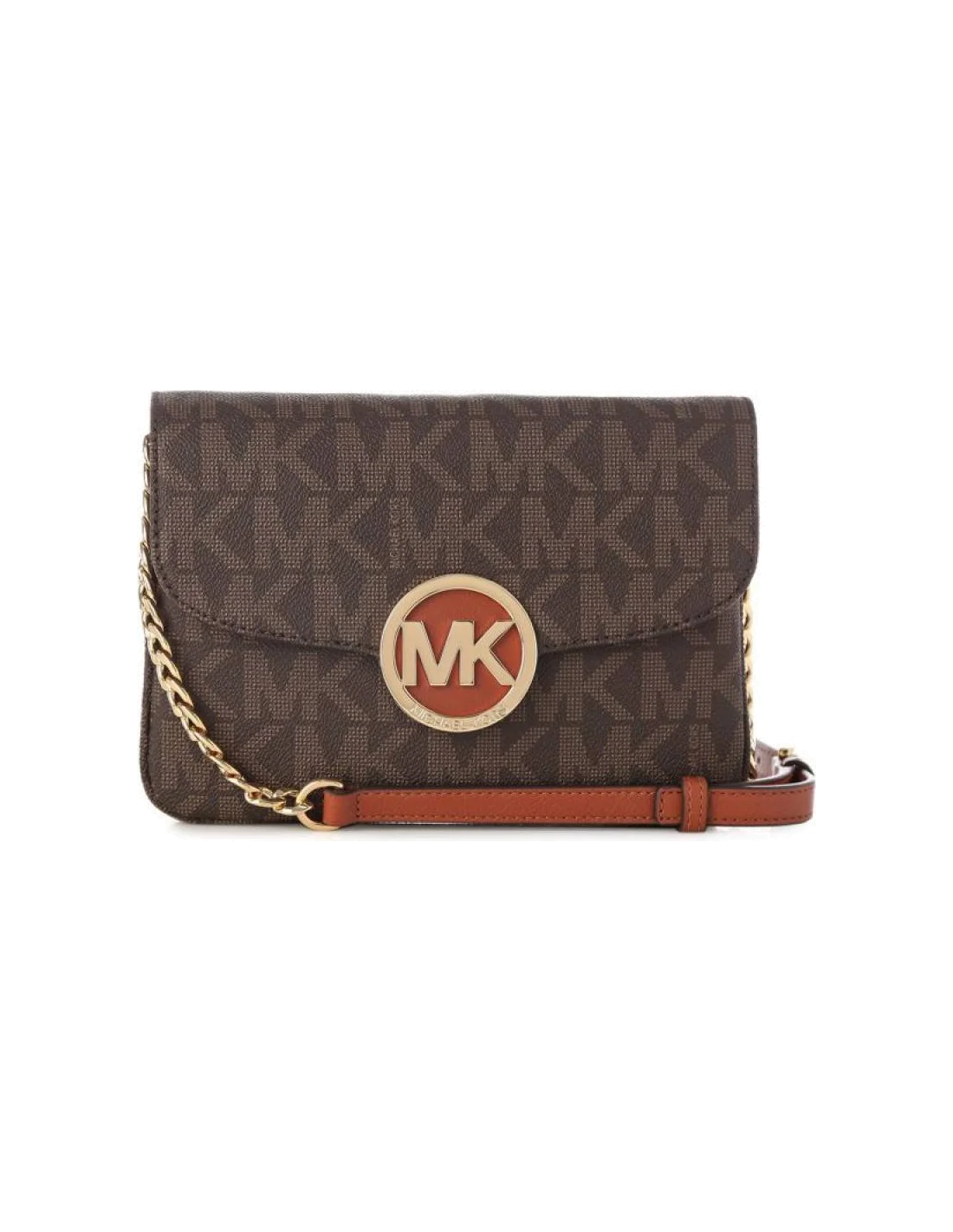 Sac bandoulière Michael Kors Fulton cuir brun