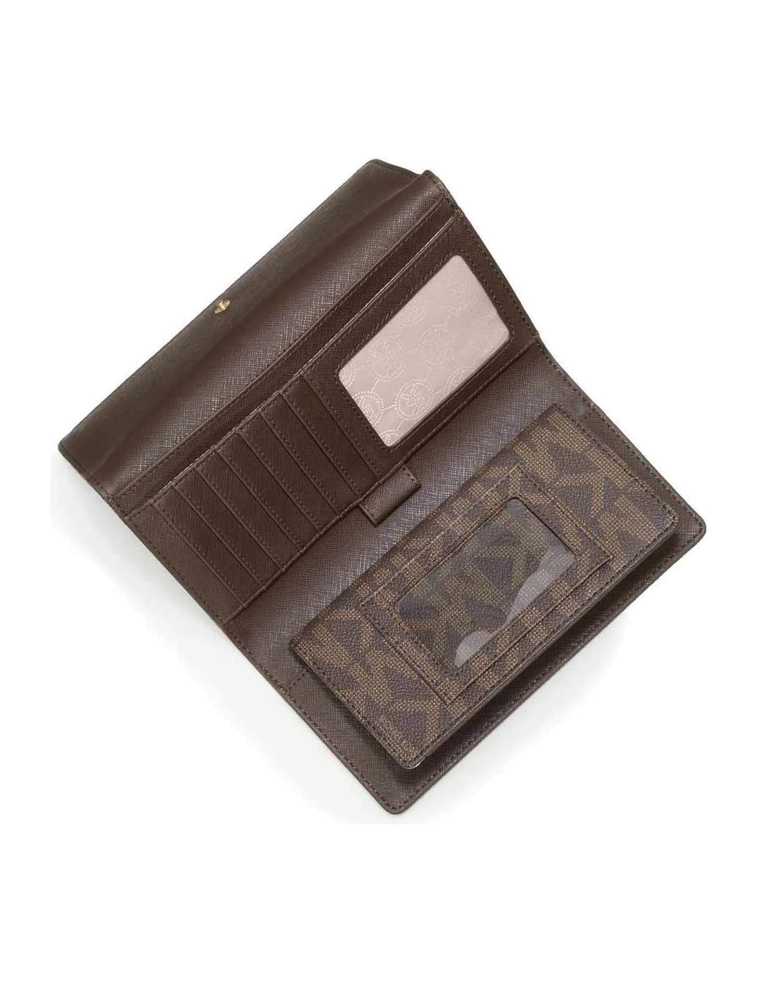 Portefeuille pochette Michael Kors Jet Set monograme vue 2