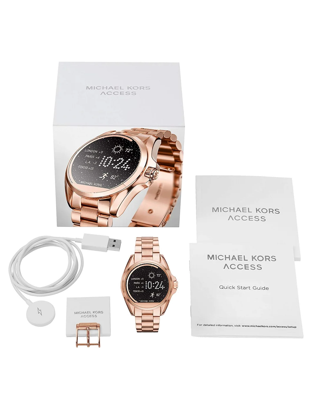 Montre Connectée Femme Michael Kors Access MKT5004 Or Rose vue 3