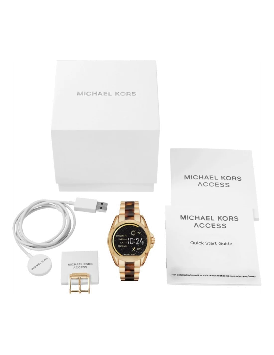Montre Connectée Femme Michael Kors Access MKT5003 Or / Ecaille vue 3