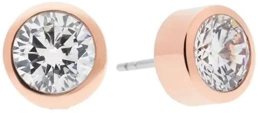Boucles d'oreilles Michael Kors MKJ4706791 en acier or rose avec cristal pour femme vue 2