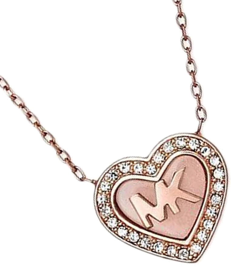 Collier Michael Kors MKJ5072791 en or rose pour femme, coeur strass vue 2