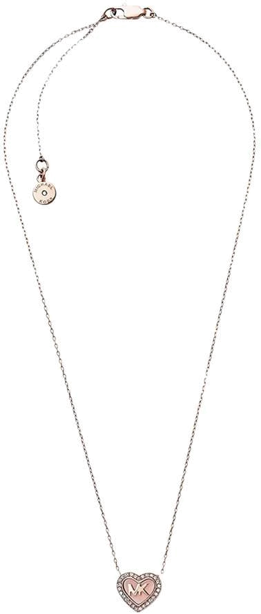 Collier Michael Kors MKJ5072791 en or rose pour femme, coeur strass vue 3