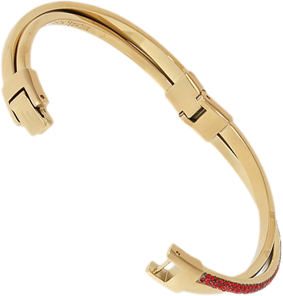 Bracelet Michael Kors MKJ6123710 en acier or et rouge pour femme vue 3
