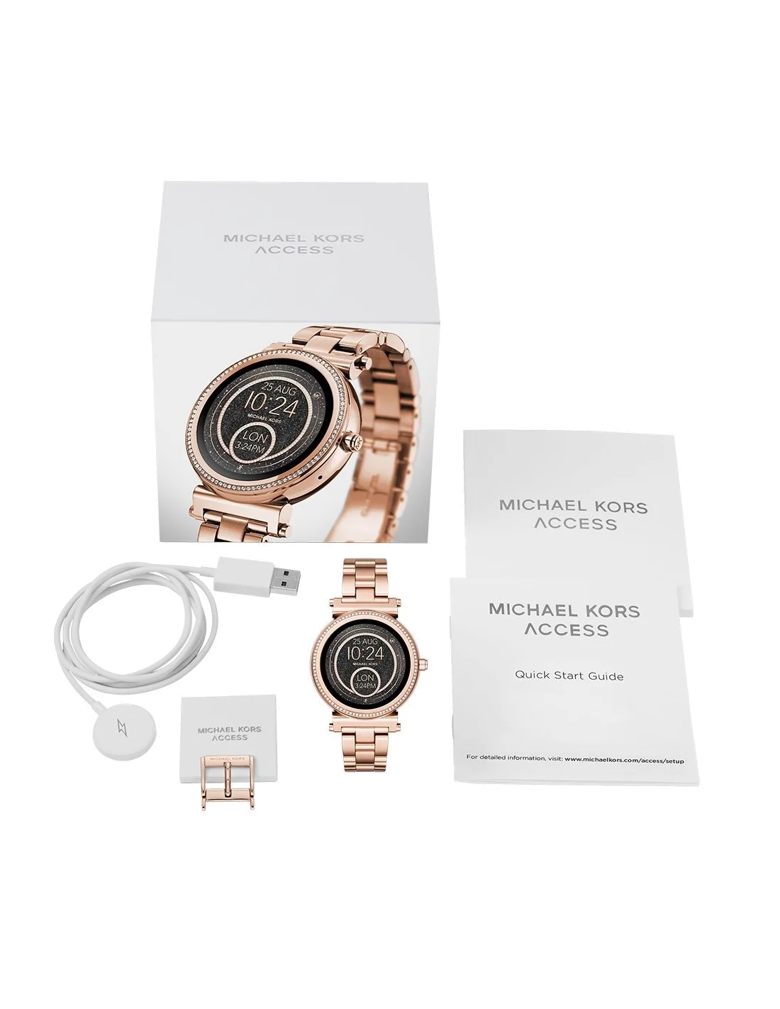 Montre Connectée Femme Michael Kors Access Sofie MKT5022 Or Rose vue 2