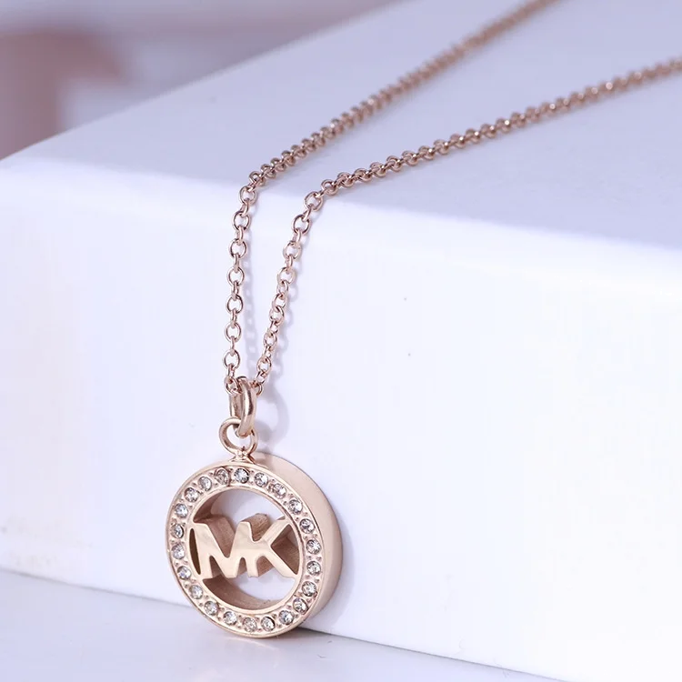 Collier Michael Kors MKJ4734791 en acier inoxydable avec logo MK orné de brillants vue 3