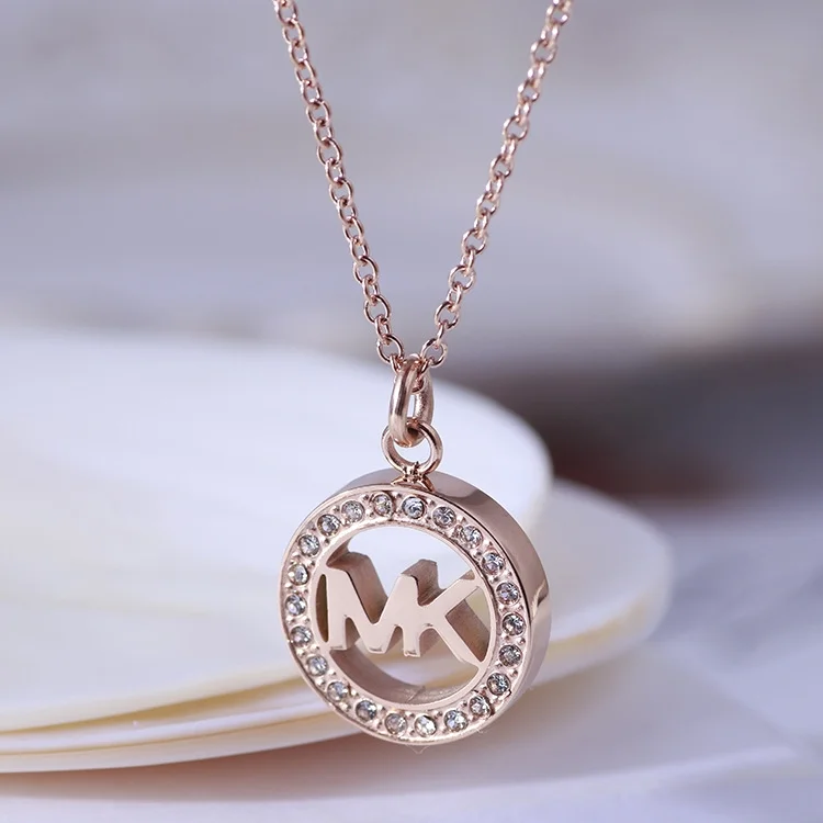 Collier Michael Kors MKJ4734791 en acier inoxydable avec logo MK orné de brillants vue 5