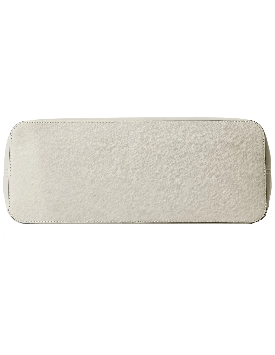 Sac à main Michael Kors Jet Set Travel cuir Saffiano blanc avec glissière supérieure vue 3