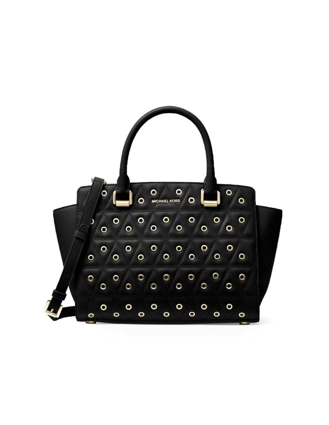 Sac à main Michael Kors Selma Sacoche matelassé cuir noir