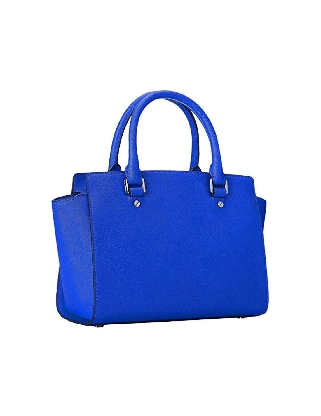 Sac à main Michael Kors Selma Sacoche cuir saffiano bleu électrique vue 2