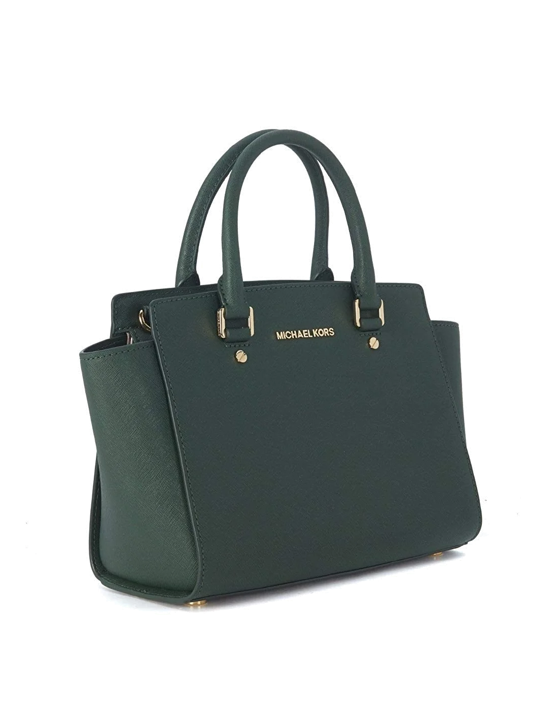 Sac à main Michael Kors Selma Sacoche cuir saffiano vert vue 2