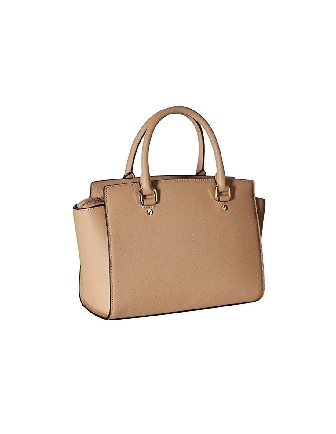 Sac à main Michael Kors Selma Sacoche cuir saffiano beige vue 2