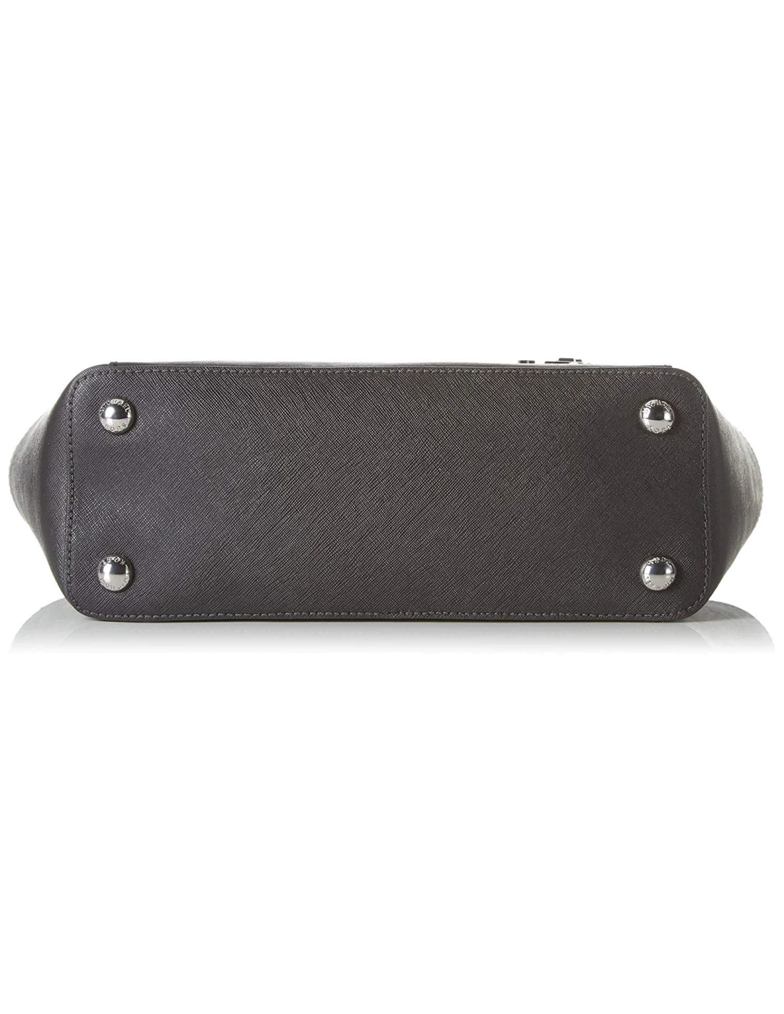 Sac à main Michael Kors Sac Jet Set en cuir saffiano noir à glissière sur le dessus vue 3