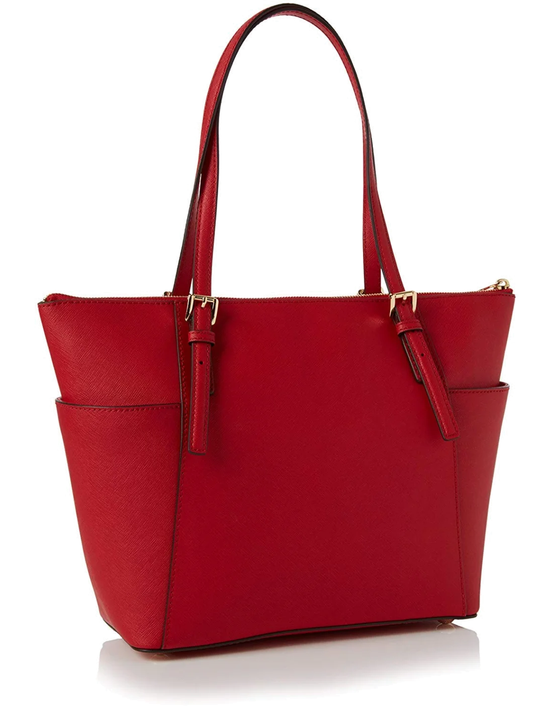 Sac à main  Michael Kors Sac Jet Set en cuir Rouge saffiano à glissière vue 2