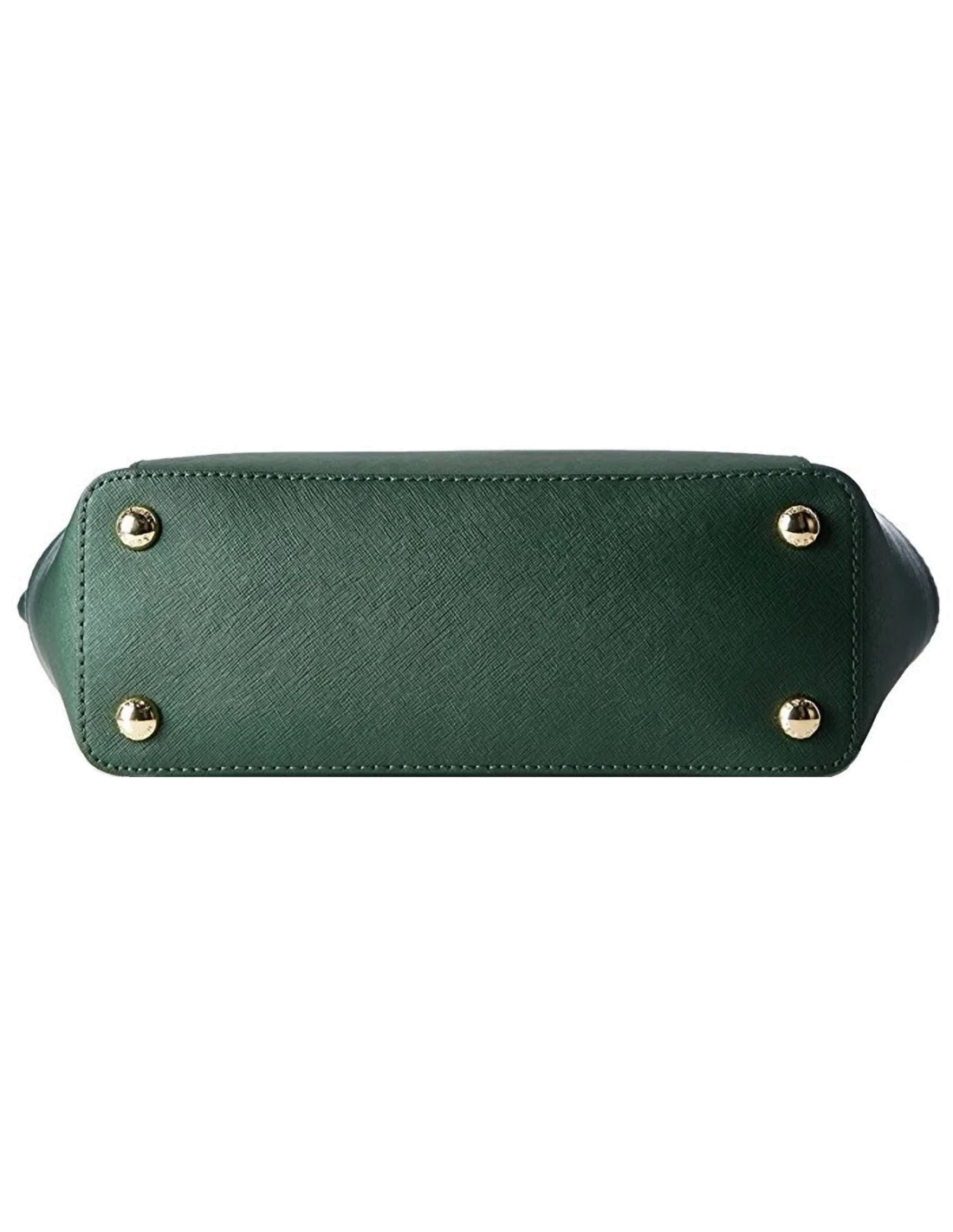 Sac à main Michael Kors  Jet Set en cuir vert à glissière sur le dessus  vue 2