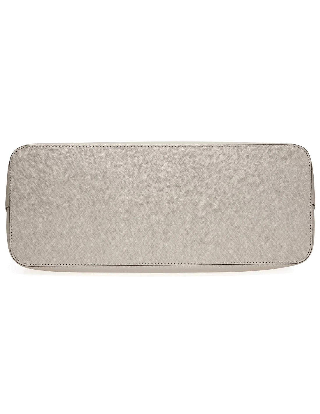 Sac à main Michael Kors Jet Set en cuir gris clair Saffiano à glissière sur le dessus vue 4