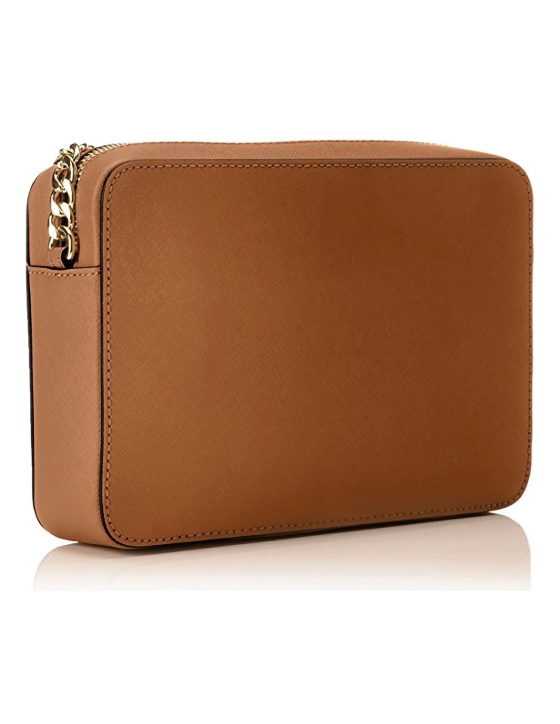 Sac à bandoulière Michael Kors Jet Set en cuir brun Saffiano vue 2