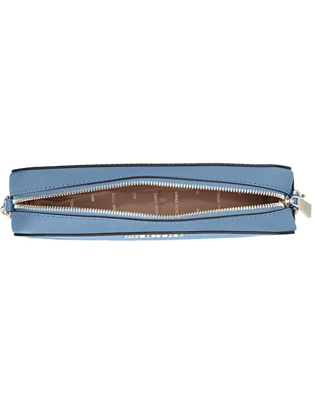 Sac à bandoulière Michael Kors Jet Set en cuir bleu Saffiano vue 3