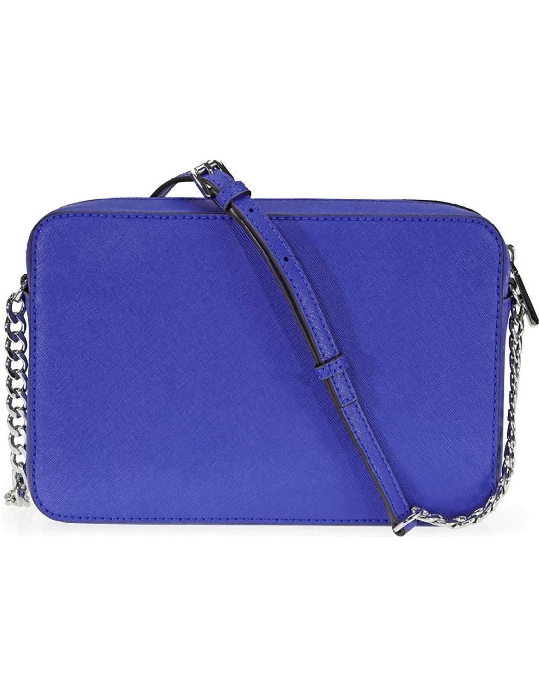 Sac à bandoulière Michael Kors Jet Set en cuir bleu Saffiano vue 2
