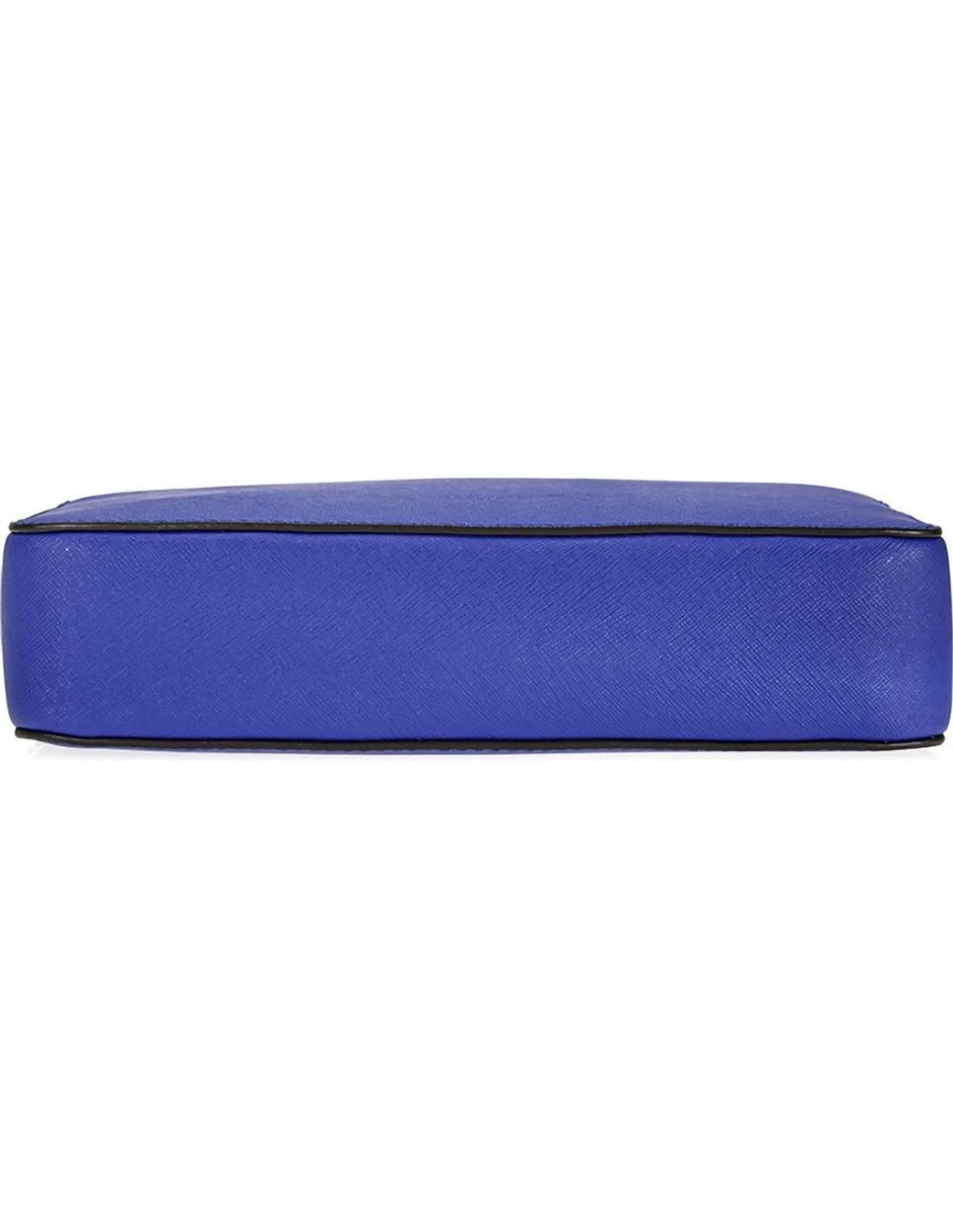 Sac à bandoulière Michael Kors Jet Set en cuir bleu Saffiano vue 3