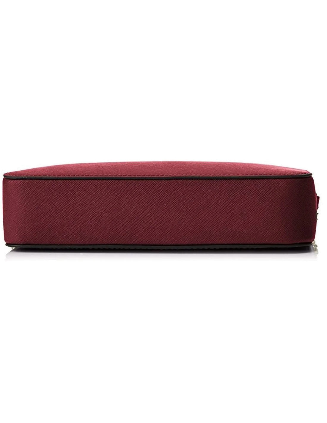 Sac à bandoulière Michael Kors Jet Set en cuir bordeaux  Saffiano vue 3