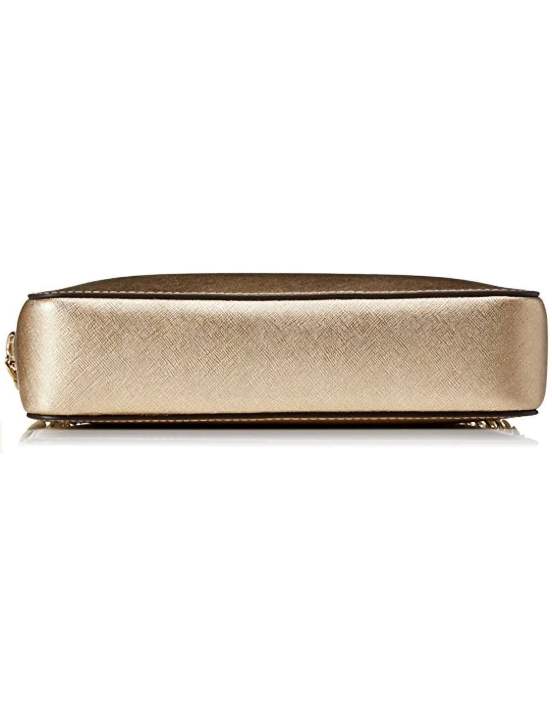 Sac à bandoulière Michael Kors Jet Set en cuir  or Saffiano vue 3