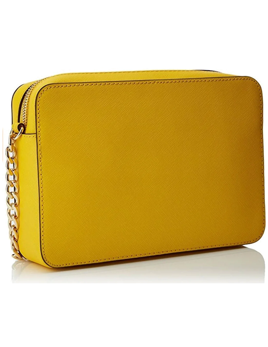Sac à bandoulière Michael Kors Jet Set en cuir  jaune Saffiano vue 2