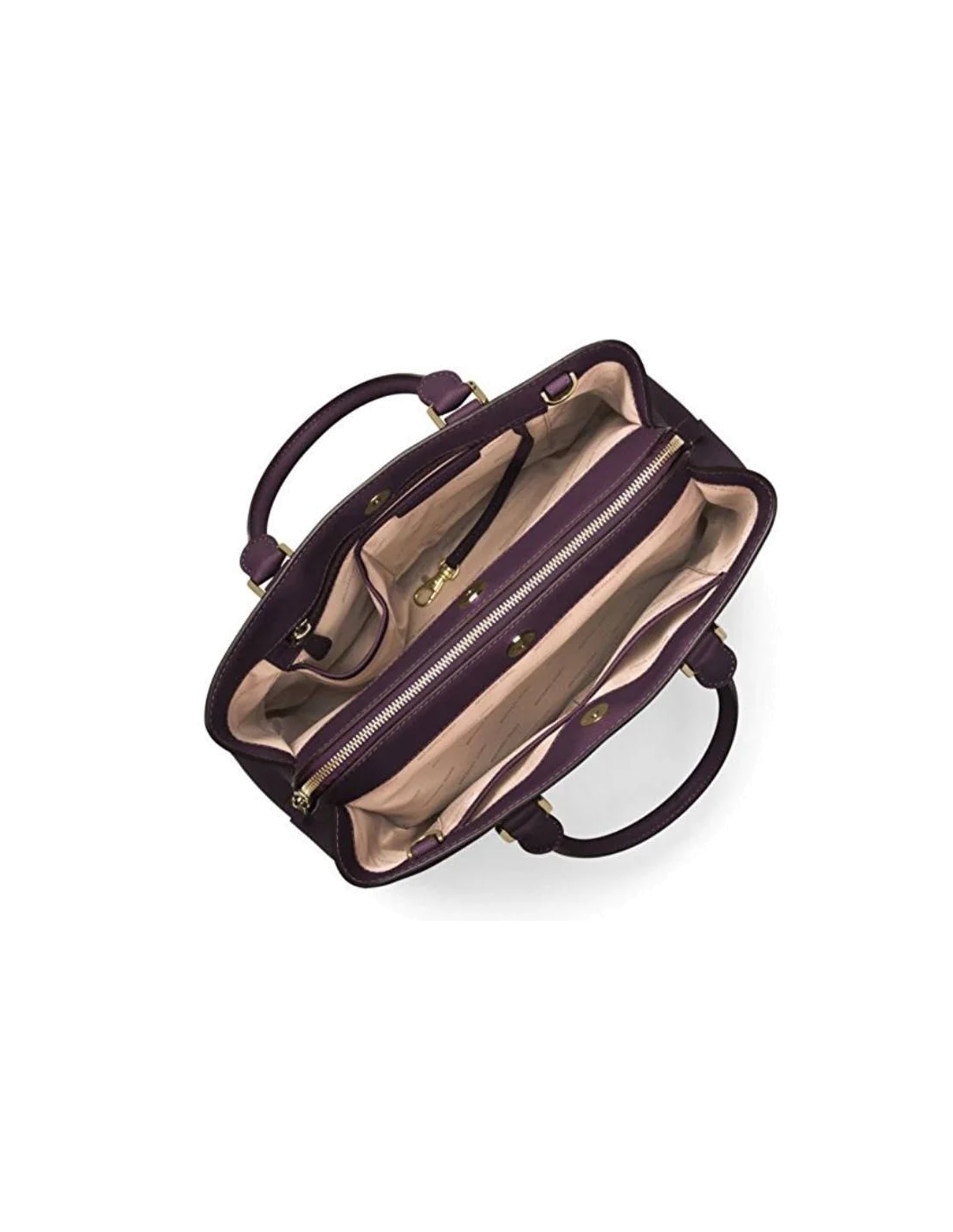 Sac à main grand Michael Kors Savannah en cuir  violet Saffiano vue 2