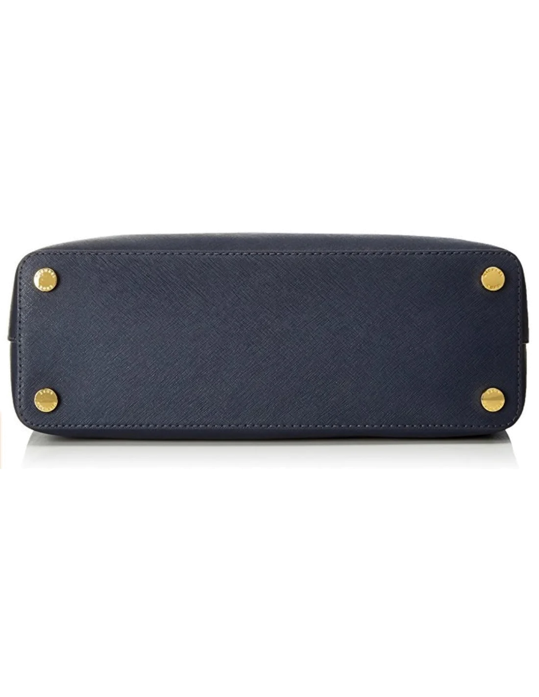 Sac à main grand Michael Kors Savannah en cuir bleu Saffiano vue 3