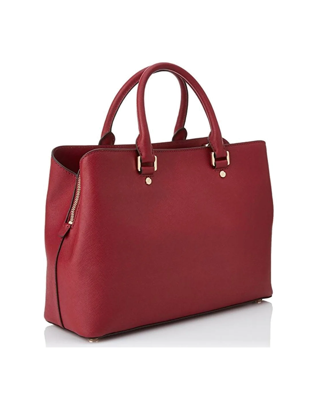 Sac à main grand Michael Kors Savannah en cuir rouge Saffiano vue 2