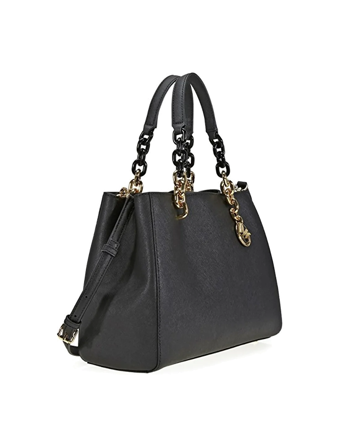 Sac à main Michael Kors Cynthia en cuir noir Saffiano vue 2