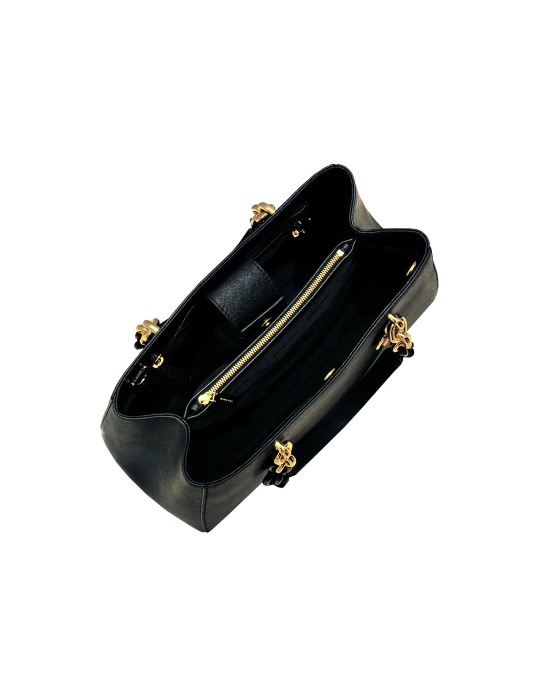 Sac à main Michael Kors Cynthia en cuir noir Saffiano vue 4