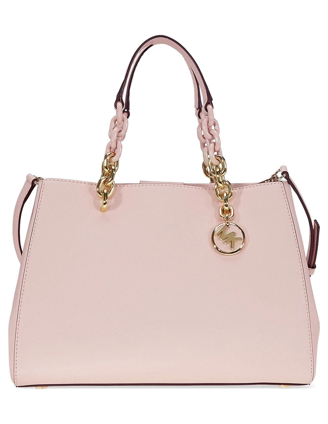 Sac à main Michael Kors Cynthia en cuir rose clair Saffiano