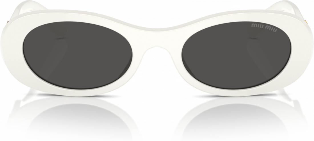 Lunettes de soleil Miu Miu Glimpse MU 06ZS en acétate - Blanc vue 2