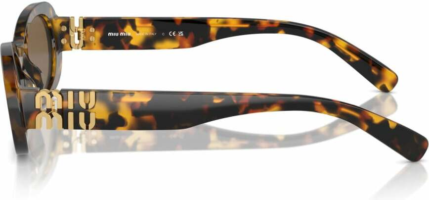 Lunettes de soleil Miu Miu Glimpse MU 06ZS en acétate - Havana vue 2