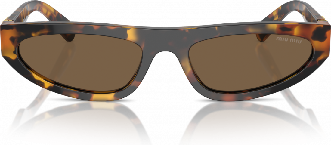 Lunettes de Soleil Miu Miu MU 07ZS en acétate - Havana vue 2