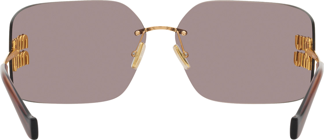 Lunettes de Soleil Miu Miu Runway MU 54YS en métal - Marron vue 3