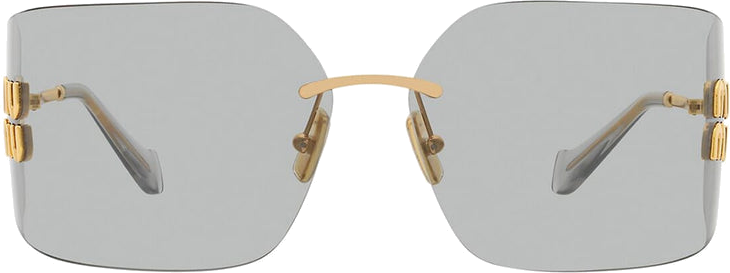 Lunettes de Soleil Miu Miu Runway MU 54YS en métal - Or vue 3