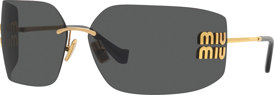 Lunettes de Soleil Miu Miu Runway MU 54YS en métal - Gris vue 3