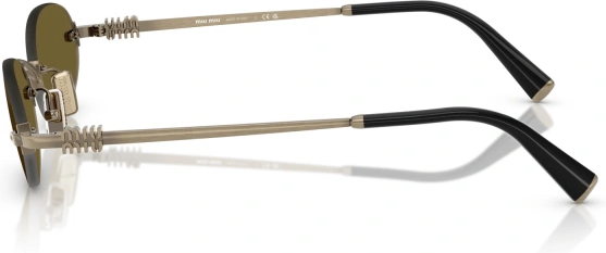 Lunettes de soleil Miu Miu MU A54S en métal - Marron vue 2