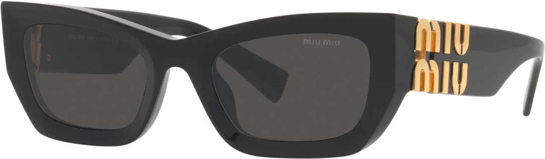 Lunettes de soleil Miu Miu Glimpse MU 09W rectangulaires en acétate - Noir vue 2