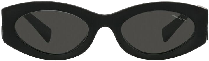 Lunettes de soleil Miu Miu MU 11WS ovales en acétate - Noir