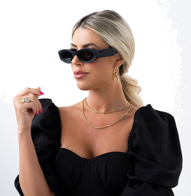 Lunettes de soleil Miu Miu MU 11WS ovales en acétate - Noir vue 3